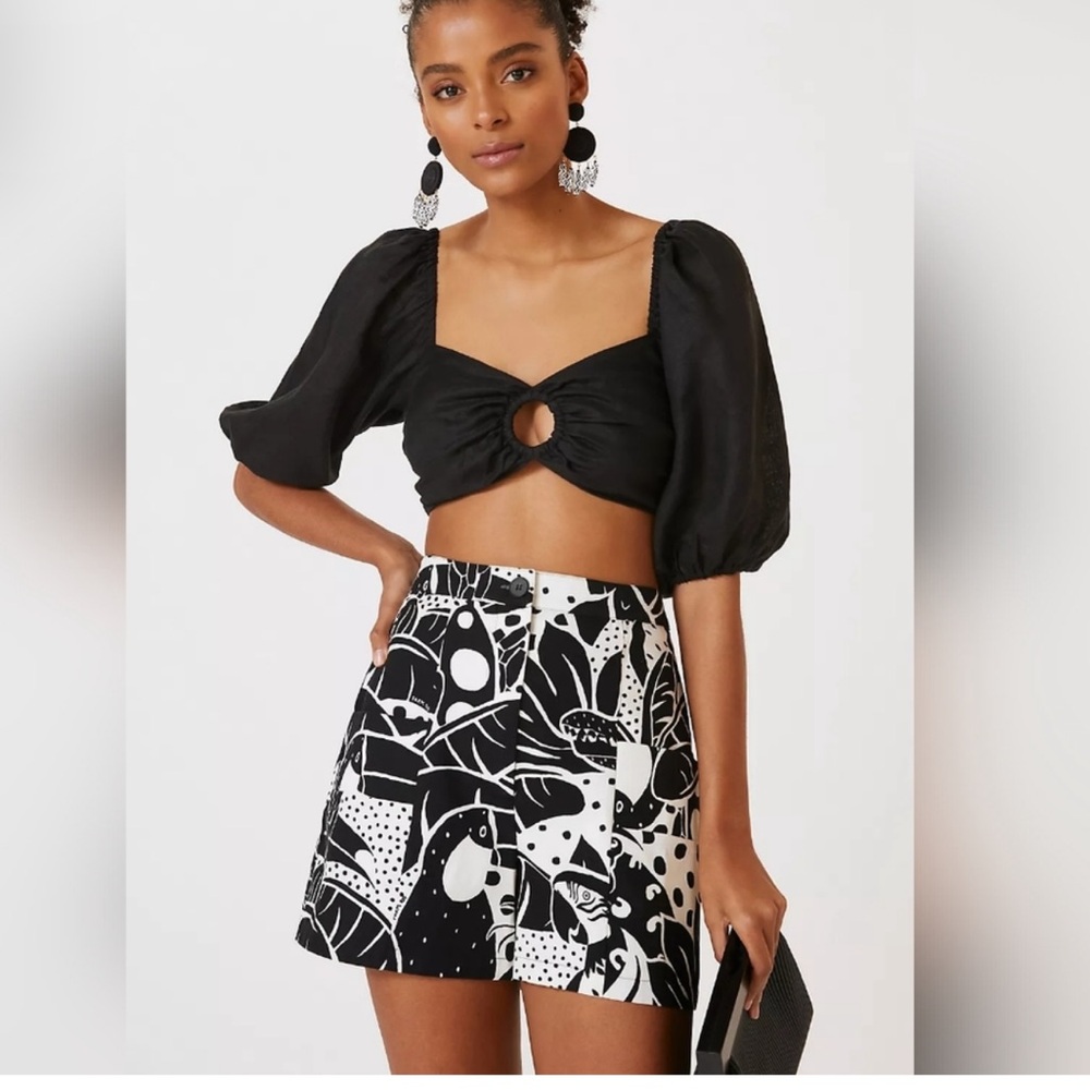 Farm Rio x Anthropologie Printed Canvas Shorts M